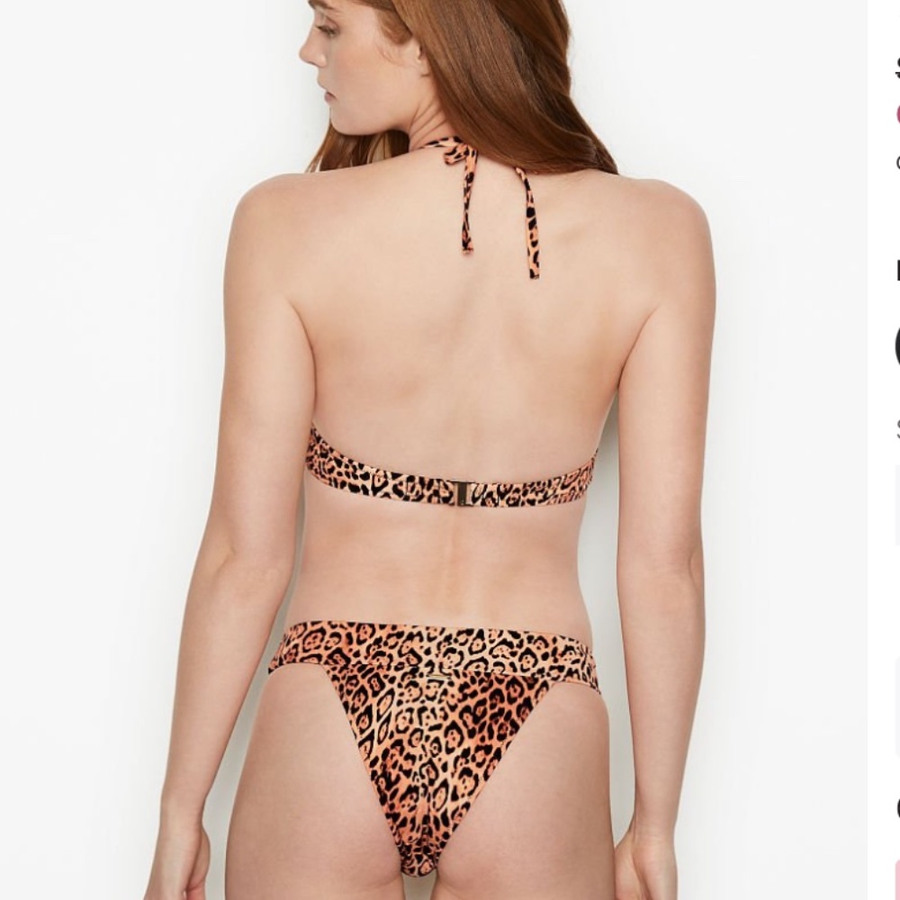 VICTORIA'S SECRET Swim Pelosa Brazilian Leopard Swim Bottom NWT S HTF